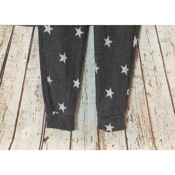 Riah Fashion Womens SZ Small Star Print Jogger Self Tie Elastic Waist Super Soft - Picture 2 of 5